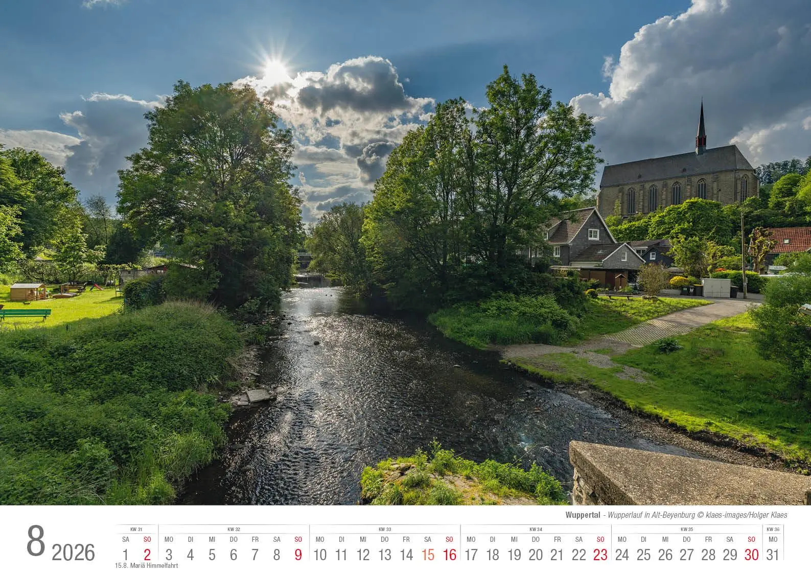Bild: 9783965352599 | Wuppertal 2026 Bildkalender A3 Spiralbindung | Holger Klaes | Kalender