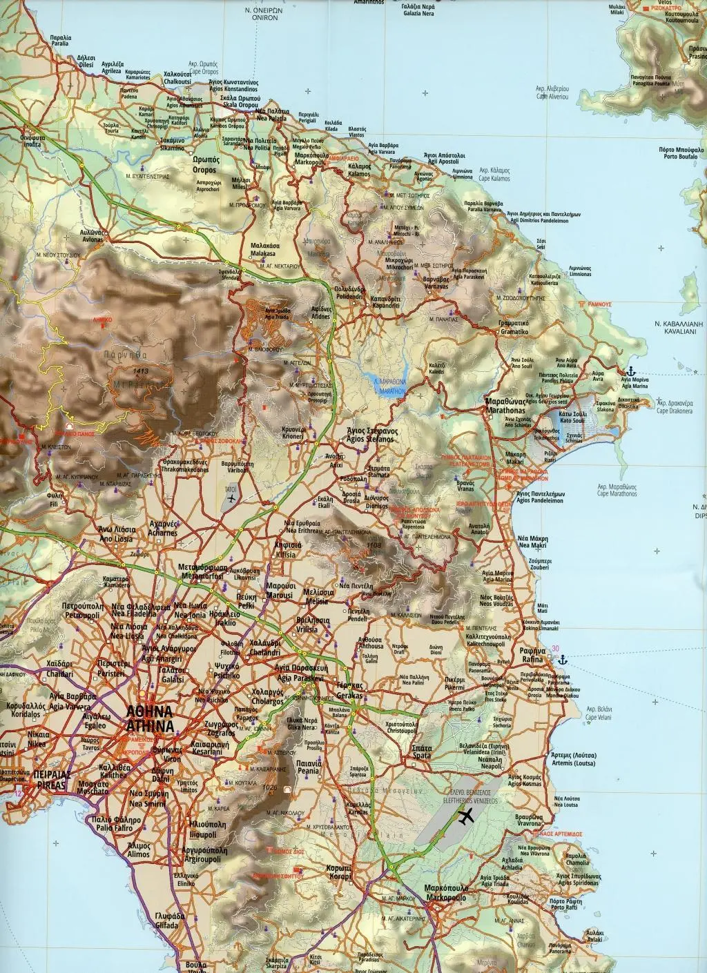 Bild: 9789609412599 | Cyclades - Argosaronic (R1) Map | (Land-)Karte | Karte/Landkarte