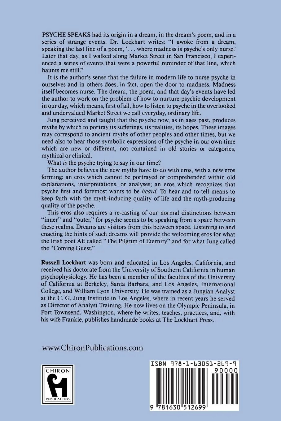 Rückseite: 9781630512699 | Psyche Speaks | A Jungian Approach to Self and World [Paperback]