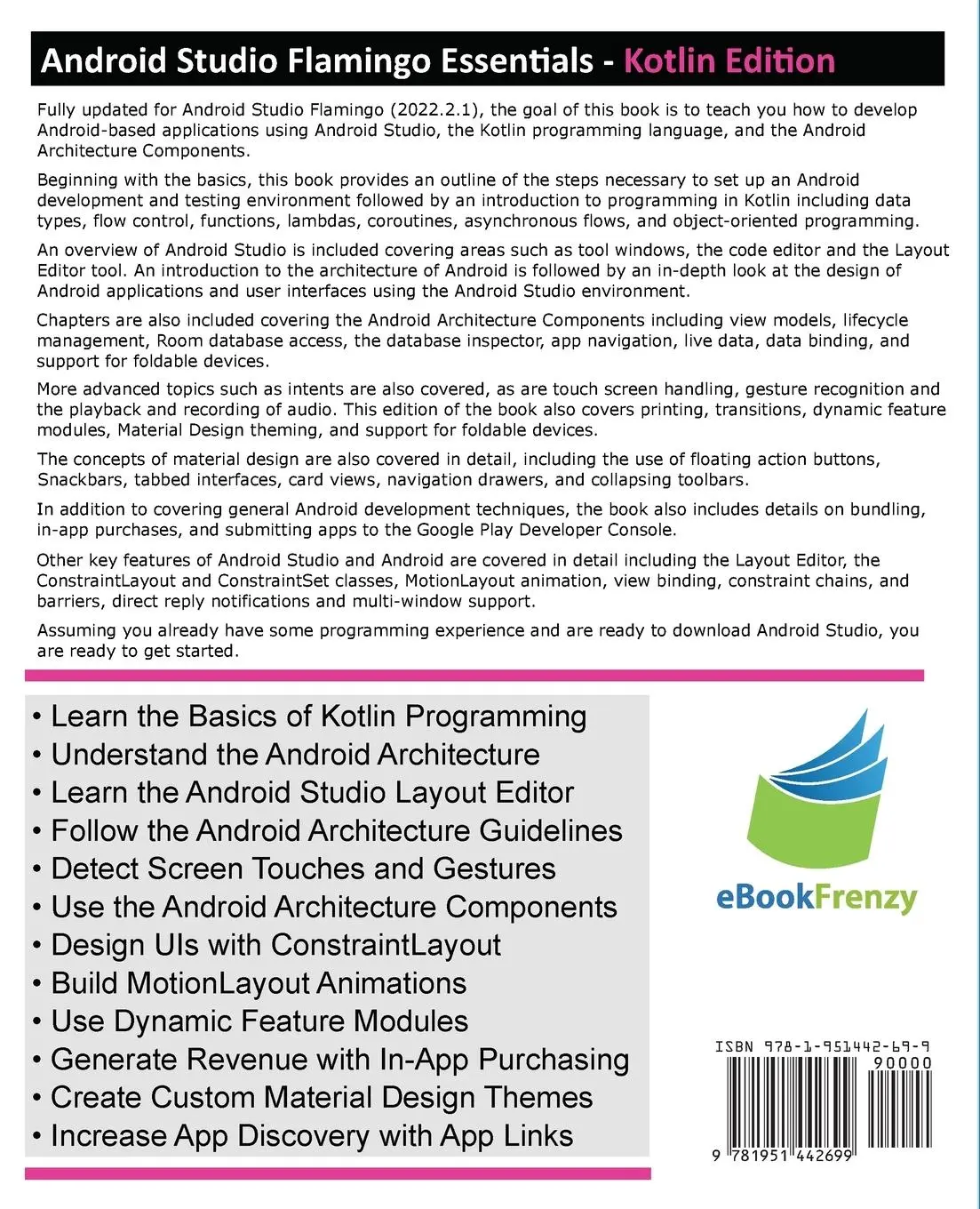 Rückseite: 9781951442699 | Android Studio Flamingo Essentials - Kotlin Edition | Neil Smyth