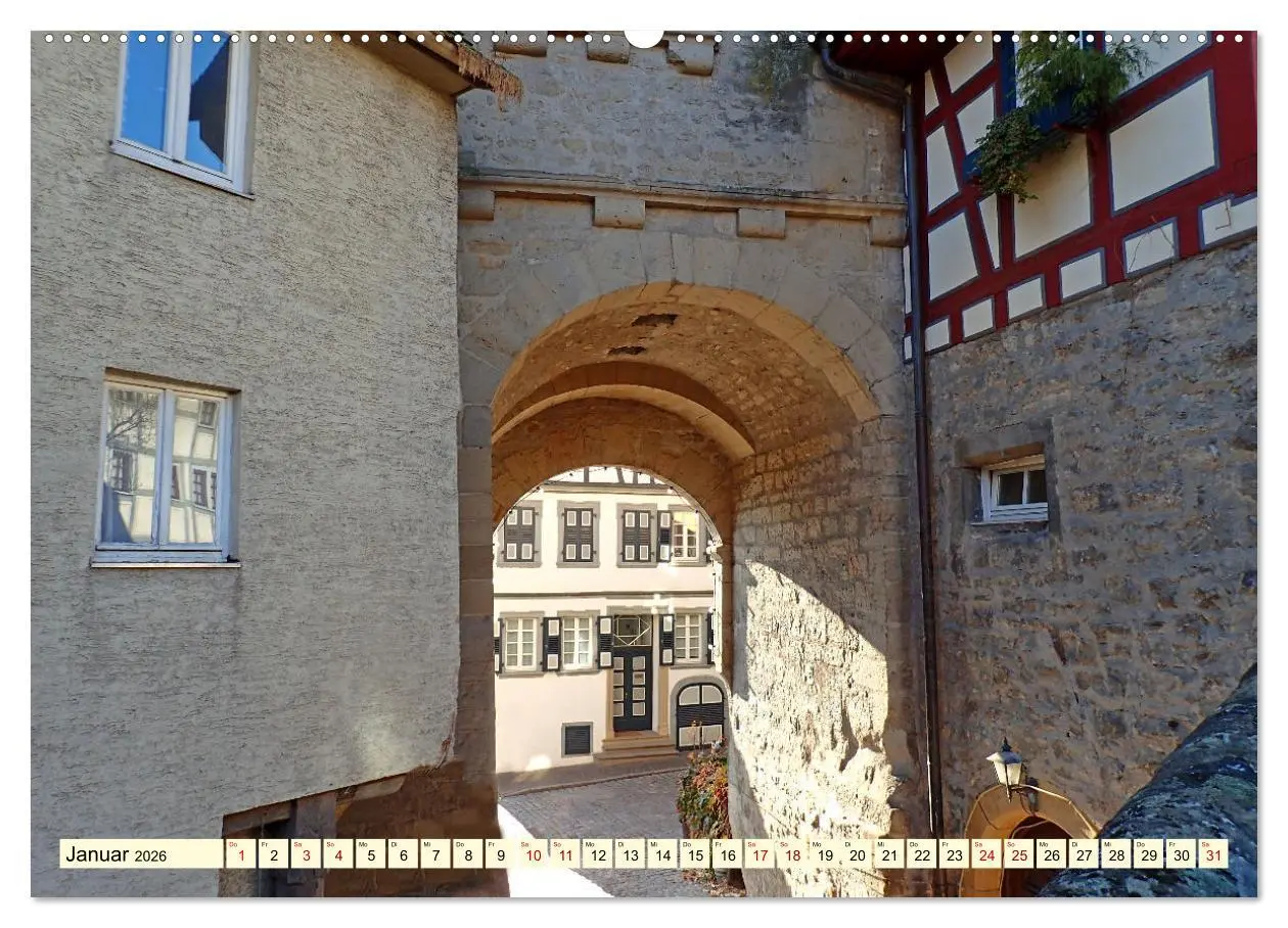 Bild: 9783457542699 | Unterwegs in Bad Wimpfen (Wandkalender 2026 DIN A2 quer), CALVENDO...