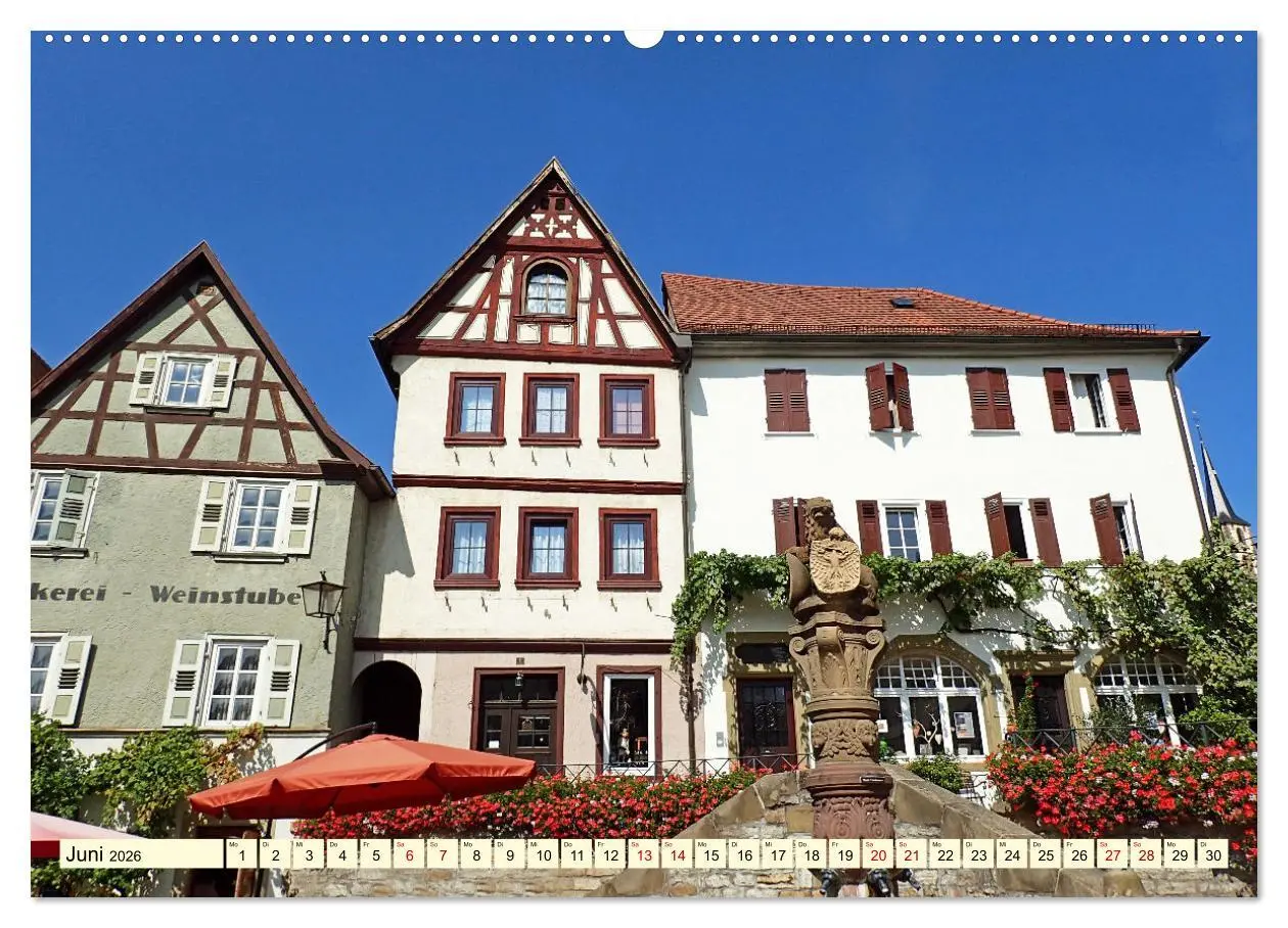 Bild: 9783457542699 | Unterwegs in Bad Wimpfen (Wandkalender 2026 DIN A2 quer), CALVENDO...