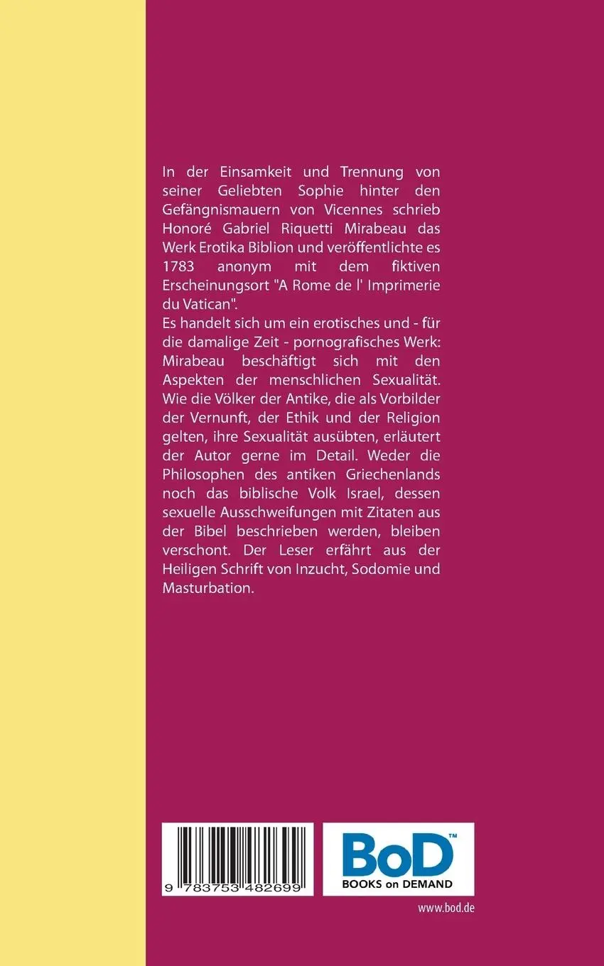 Rückseite: 9783753482699 | Erotika Biblion | Aspekte menschlicher Sexualität | Mirabeau | Buch