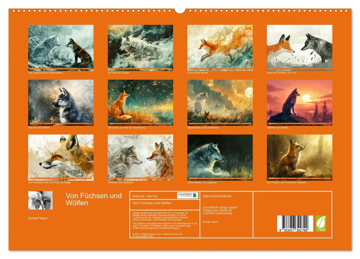 Bild: 9783457392799 | Von Füchsen und Wölfen (hochwertiger Premium Wandkalender 2026 DIN...