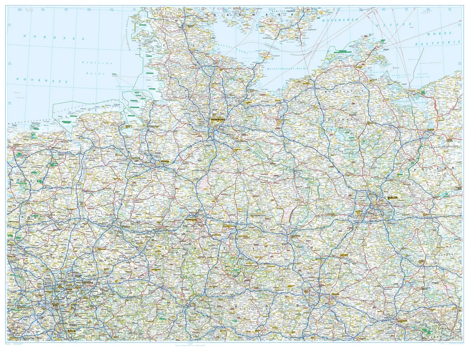 Bild: 9783826422799 | ADAC Länderkarte Deutschland Nord 1:500.000 | (Land-)Karte | 96 S.