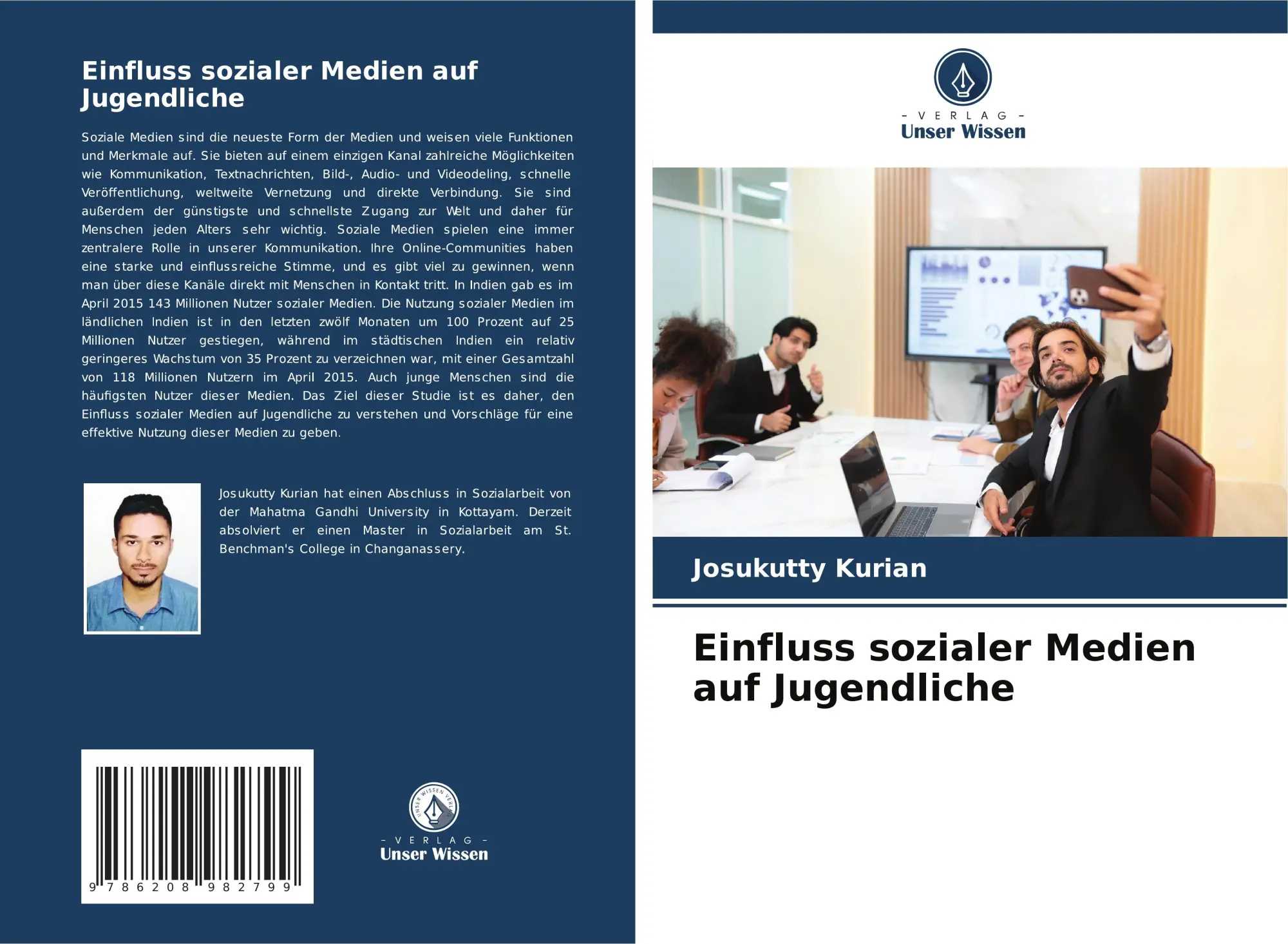 Cover: 9786208982799 | Einfluss sozialer Medien auf Jugendliche | Josukutty Kurian | Buch