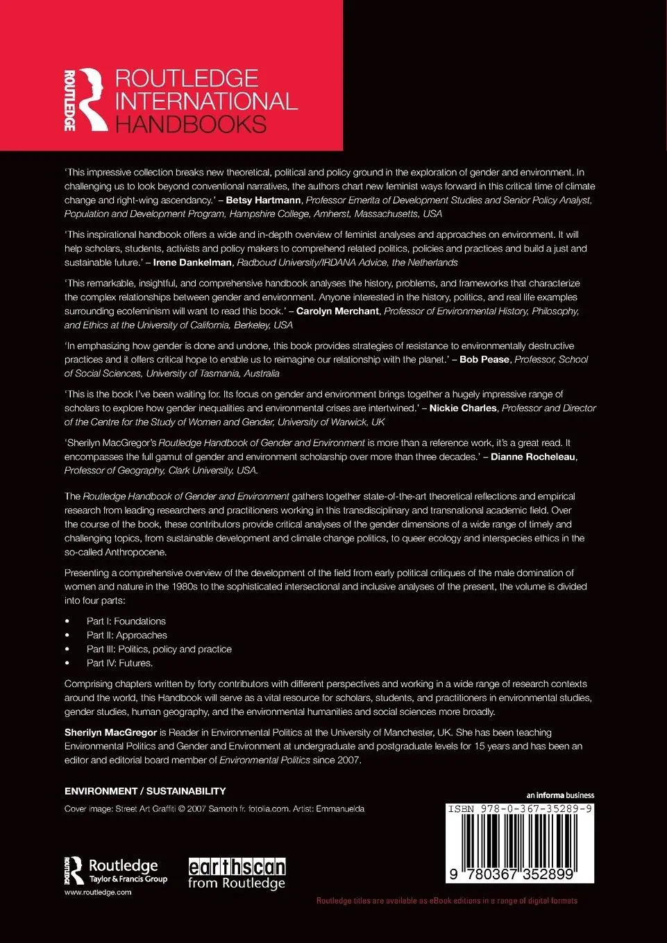 Rückseite: 9780367352899 | Routledge Handbook of Gender and Environment | Sherilyn Macgregor