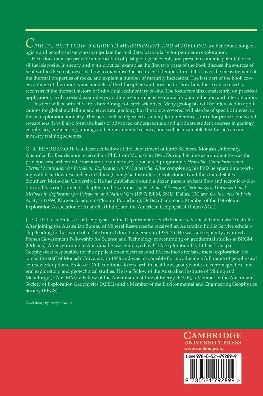 Rückseite: 9780521792899 | Crustal Heat Flow | A Guide to Measurement and Modelling | Buch | 2014