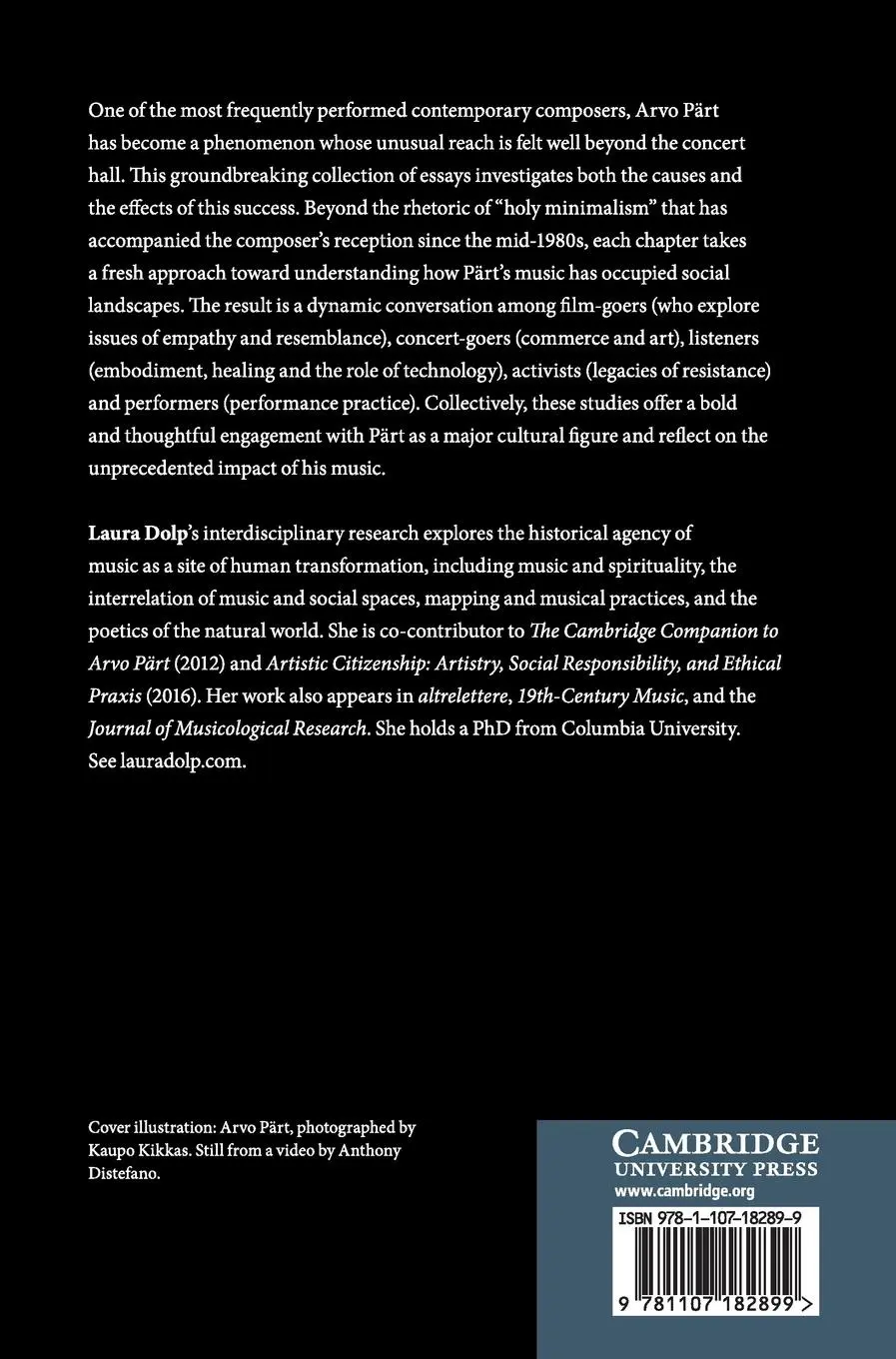 Rückseite: 9781107182899 | Arvo Pärt's White Light | Laura Dolp | Buch | Buch Gebunden | Englisch