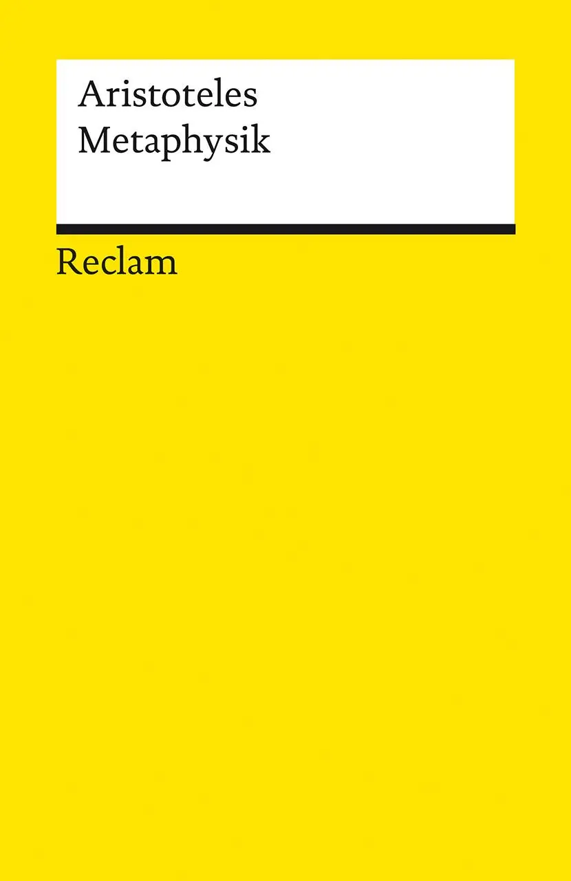 Cover: 9783150142899 | Metaphysik. Schriften zur Ersten Philosophie | Aristoteles | Buch