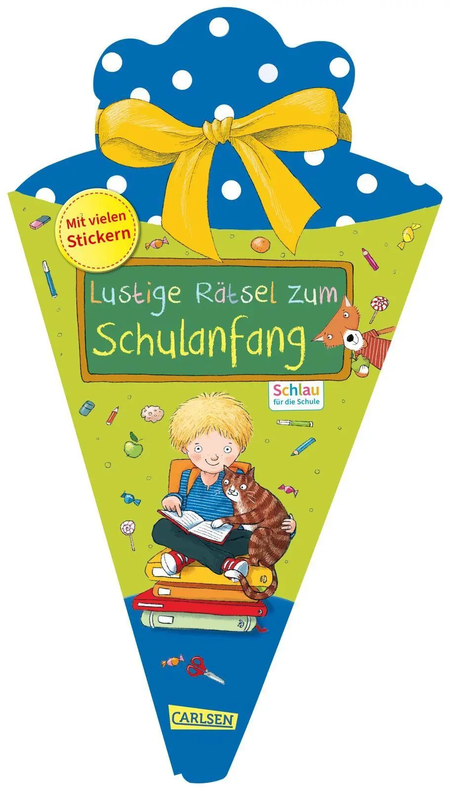 Cover: 9783551192899 | Schlau für die Schule: Lustige Rätsel zum Schulanfang (Schultüte blau)