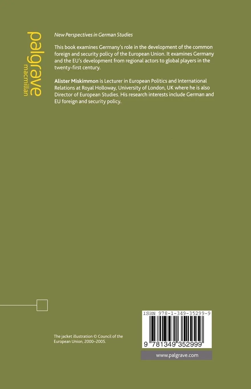 Rückseite: 9781349352999 | Germany and the Common Foreign and Security Policy of the European...
