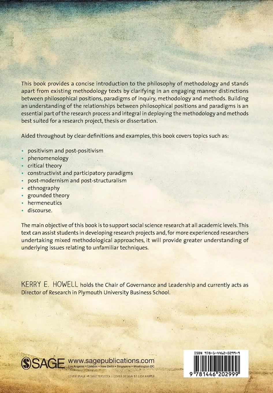 Rückseite: 9781446202999 | An Introduction to the Philosophy of Methodology | Kerry E Howell