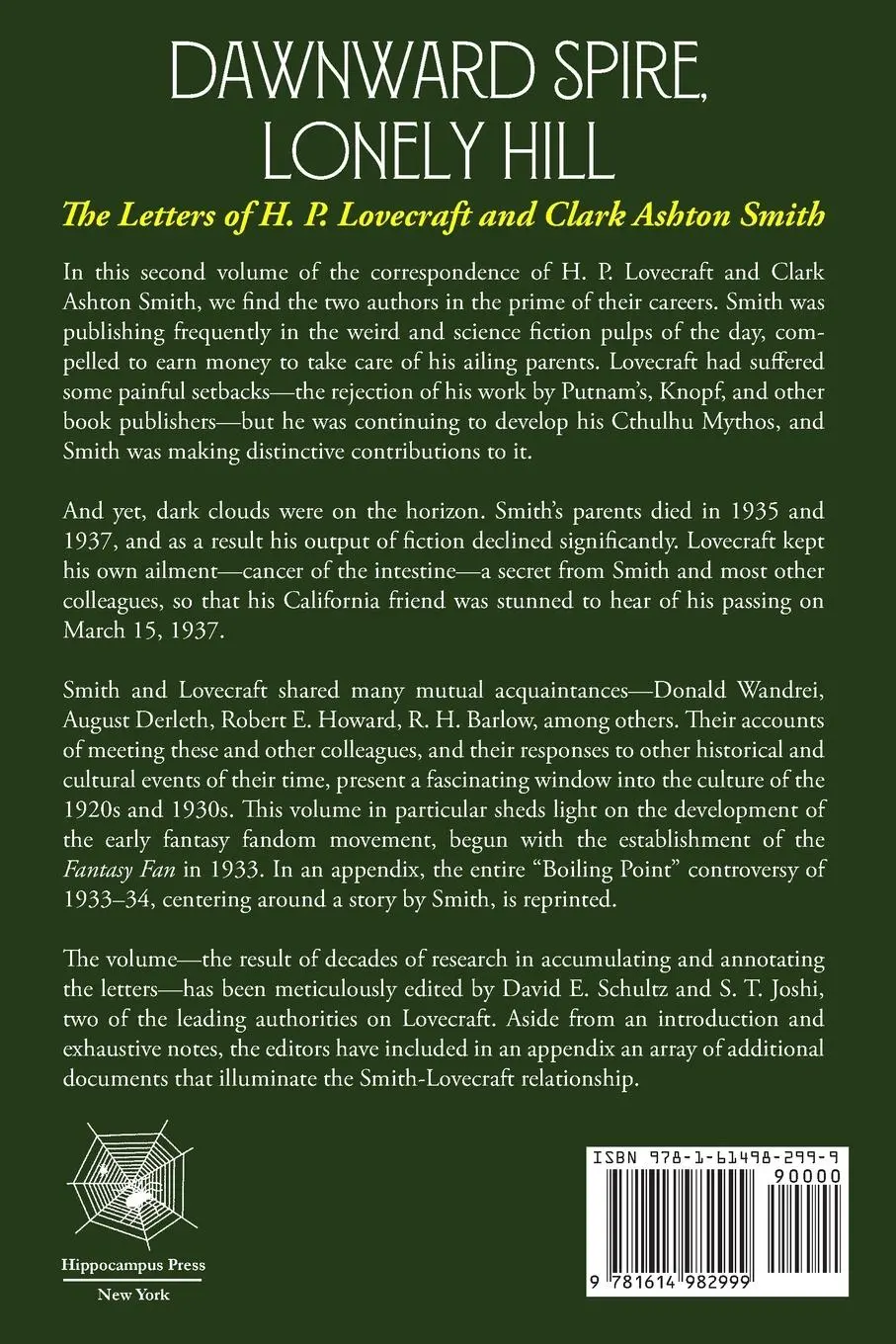 Rückseite: 9781614982999 | Dawnward Spire, Lonely Hill | H. P. Lovecraft (u. a.) | Taschenbuch