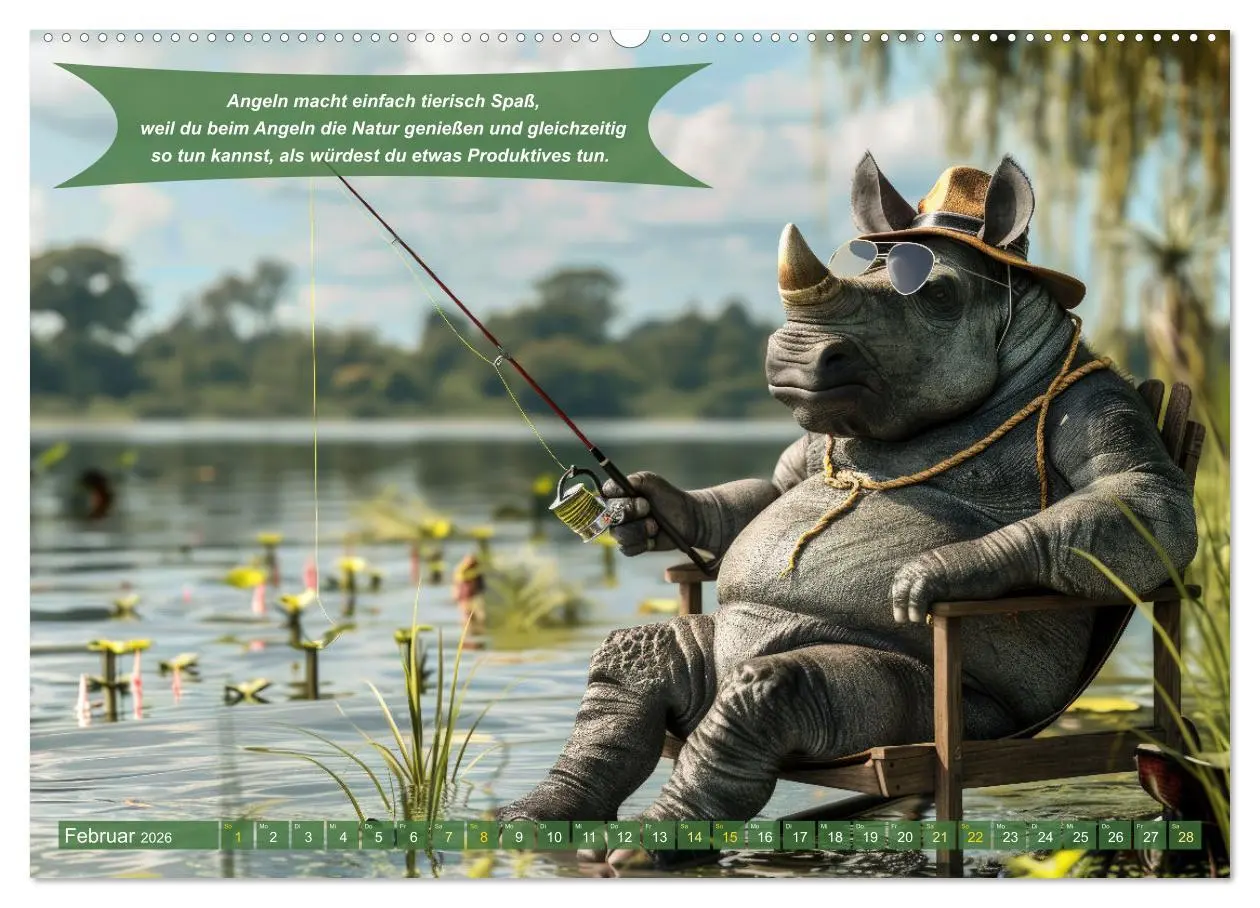 Bild: 9783457372999 | Der tierisch lustige Angler-Kalender (Wandkalender 2026 DIN A2...