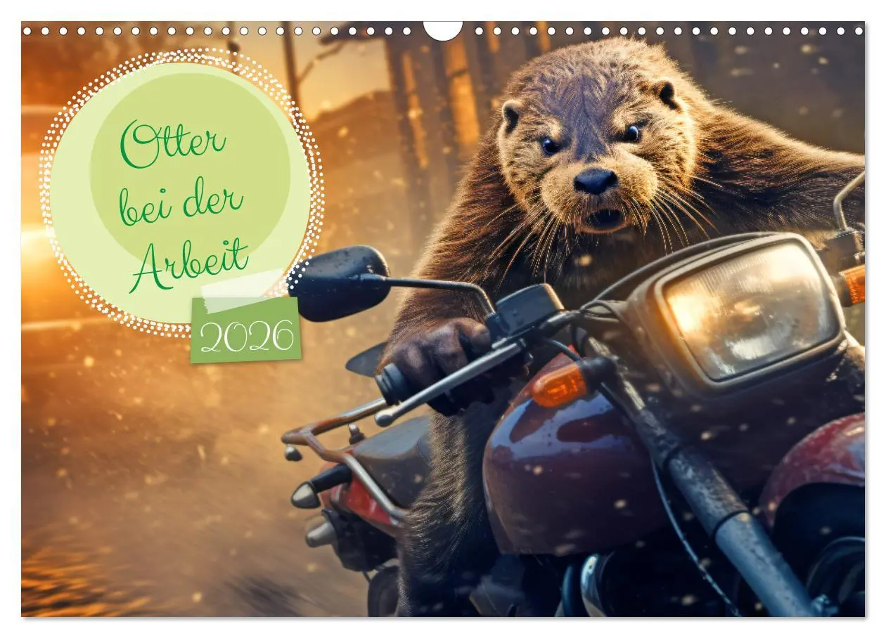 Cover: 9783457512999 | Otter bei der Arbeit (Wandkalender 2026 DIN A3 quer), CALVENDO...