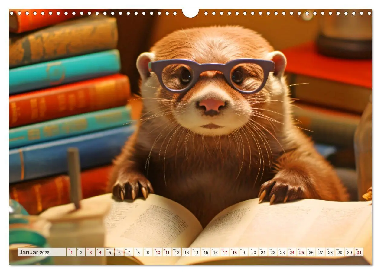 Bild: 9783457512999 | Otter bei der Arbeit (Wandkalender 2026 DIN A3 quer), CALVENDO...