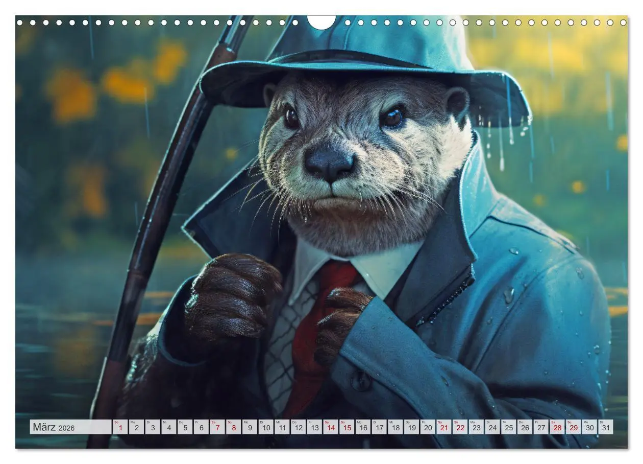 Bild: 9783457512999 | Otter bei der Arbeit (Wandkalender 2026 DIN A3 quer), CALVENDO...