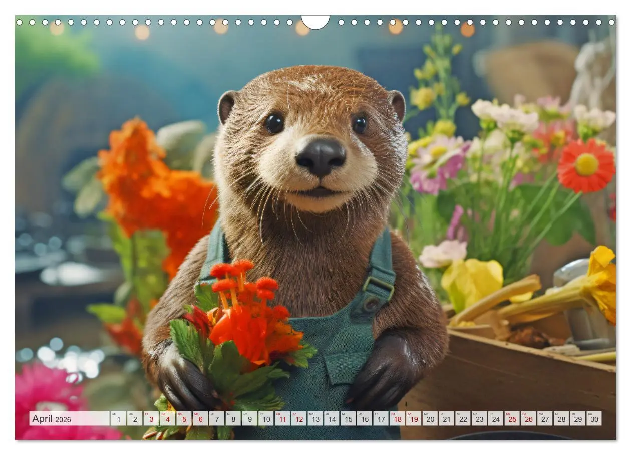Bild: 9783457512999 | Otter bei der Arbeit (Wandkalender 2026 DIN A3 quer), CALVENDO...
