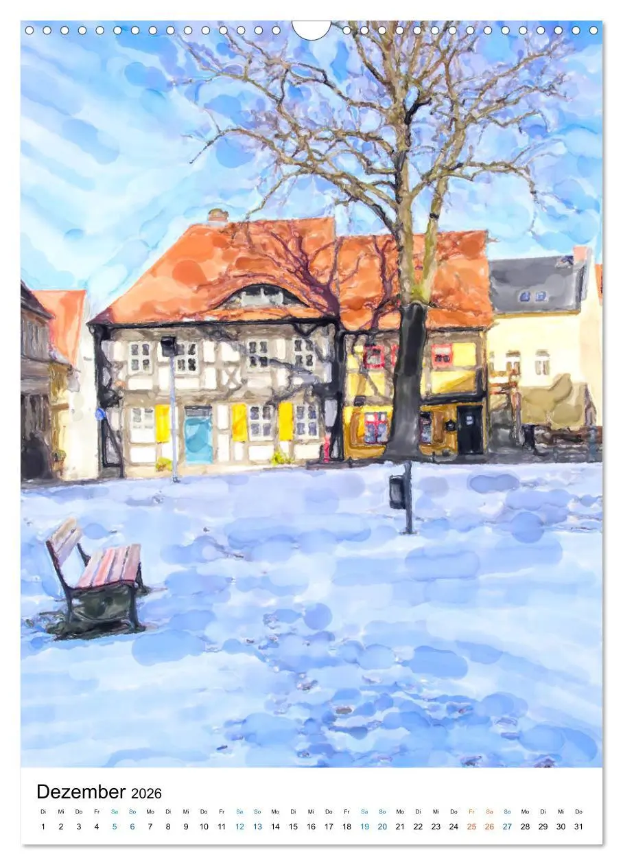 Bild: 9783516392999 | Rathenow - Illustrationen der Havel-Stadt (Wandkalender 2026 DIN A3...