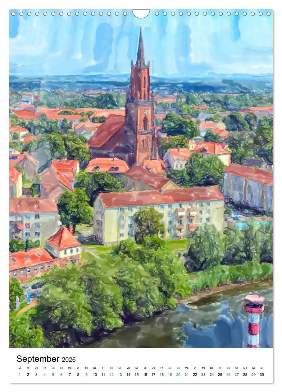 Bild: 9783516392999 | Rathenow - Illustrationen der Havel-Stadt (Wandkalender 2026 DIN A3...