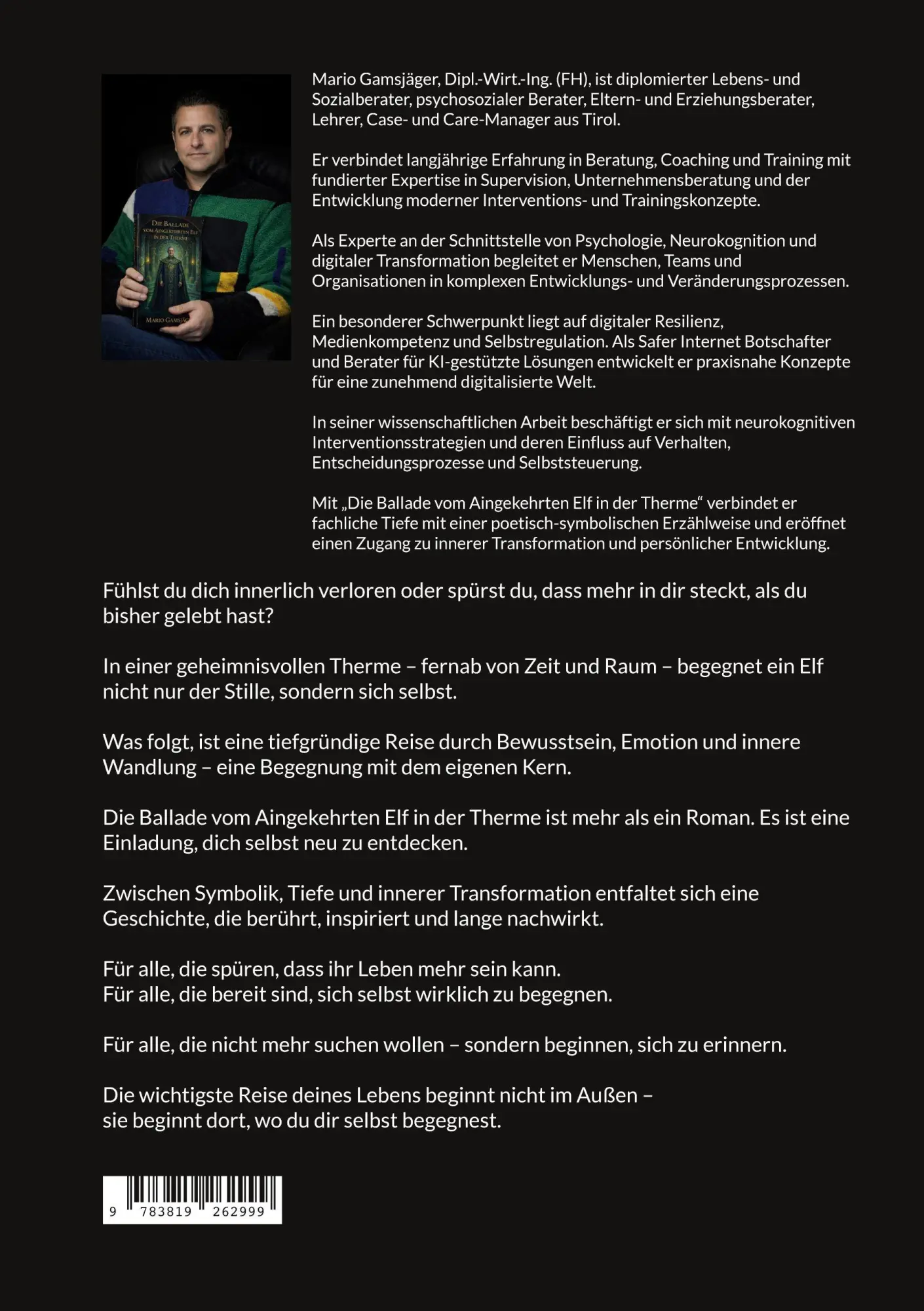 Rückseite: 9783819262999 | Die Ballade vom Aingekehrten Elf in der Therme | Mario Gamsjäger