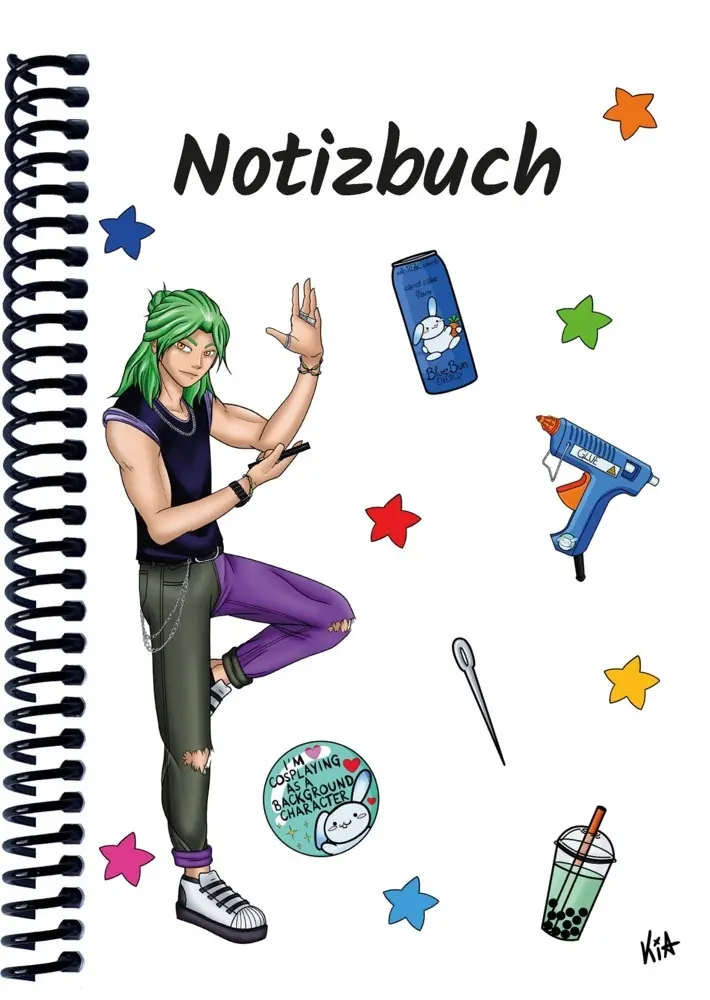 A 5 Notizbuch Manga Quinn, weiß, liniert