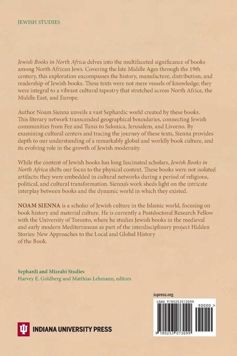 Rückseite: 9780253073099 | Jewish Books in North Africa | Noam Sienna | Taschenbuch | Englisch