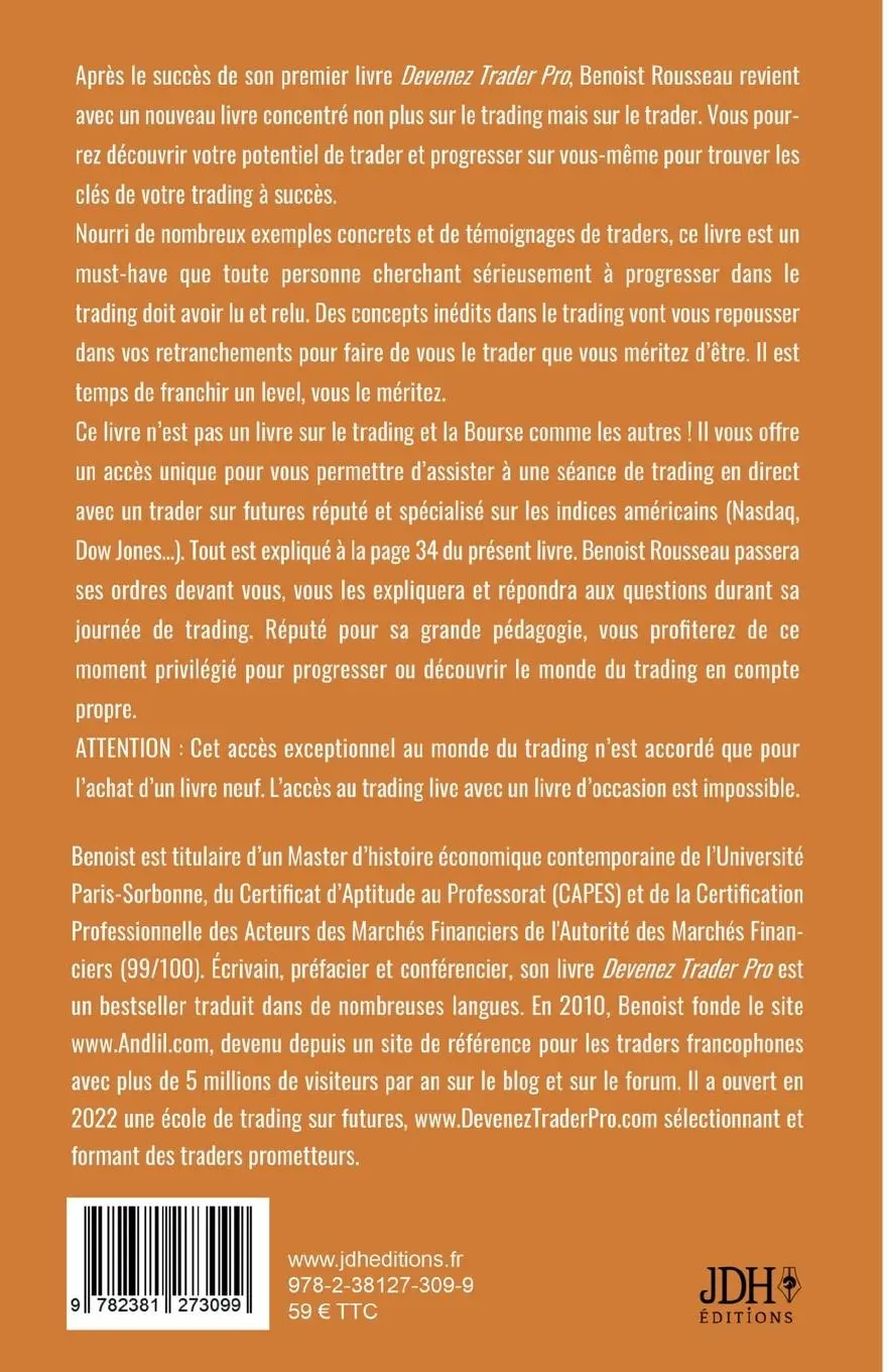 Rückseite: 9782381273099 | Découvrez votre potentiel de trader | Les clés d'un trading à succès