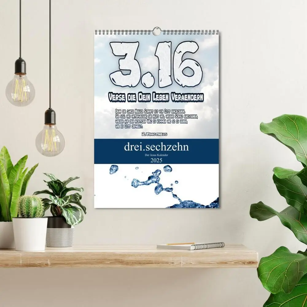 Bild: 9783435933099 | drei.sechzehn - Der Jesus Kalender (Wandkalender 2025 DIN A3 hoch),...