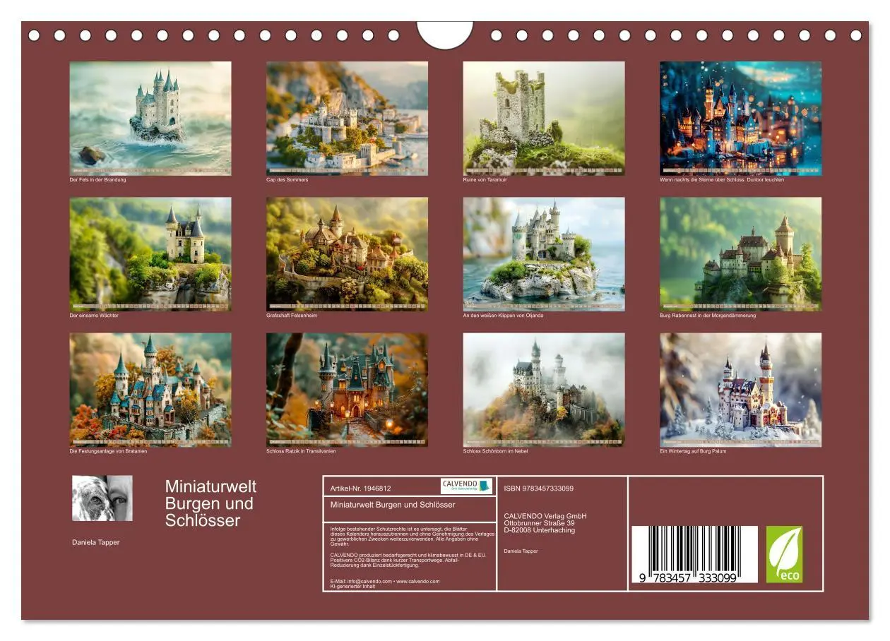 Bild: 9783457333099 | Miniaturwelt Burgen und Schlösser (Wandkalender 2026 DIN A4 quer),...
