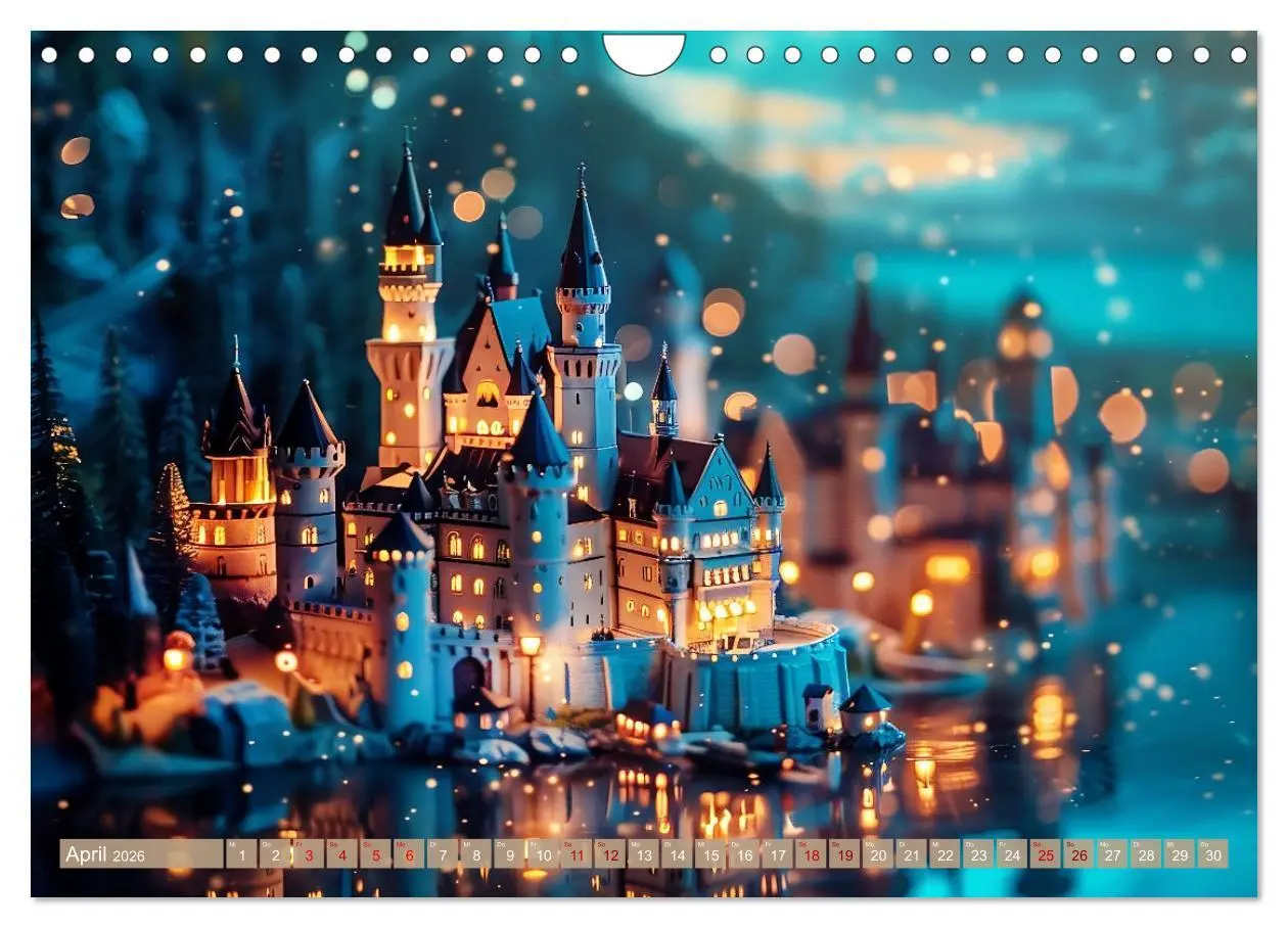 Bild: 9783457333099 | Miniaturwelt Burgen und Schlösser (Wandkalender 2026 DIN A4 quer),...