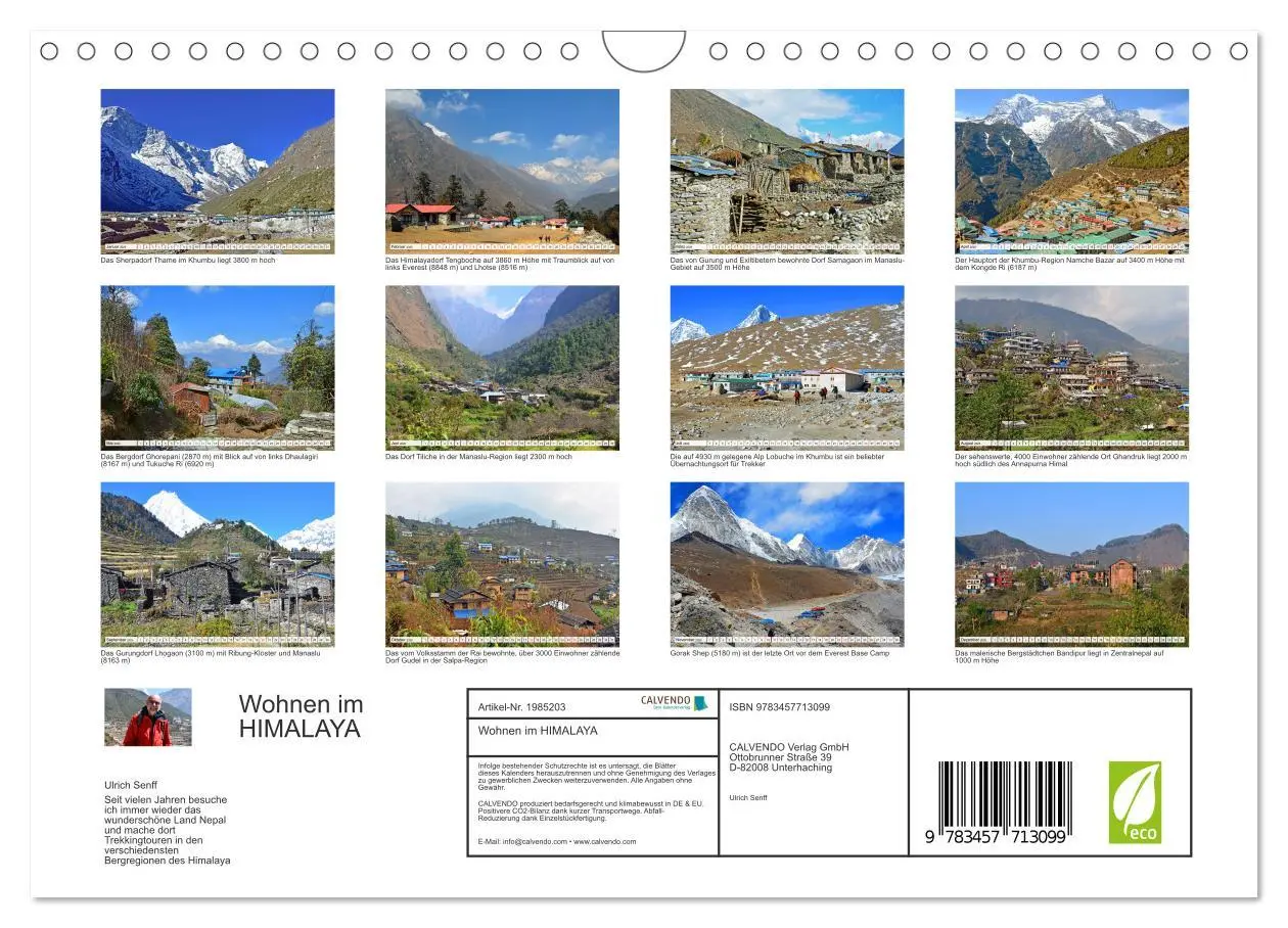 Bild: 9783457713099 | Wohnen im HIMALAYA (Wandkalender 2026 DIN A4 quer), CALVENDO...