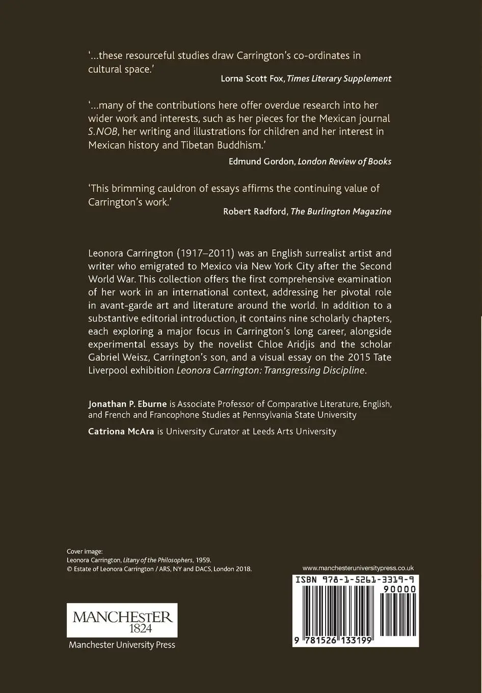 Rückseite: 9781526133199 | Leonora Carrington and the international avant-garde | Eburne (u. a.)