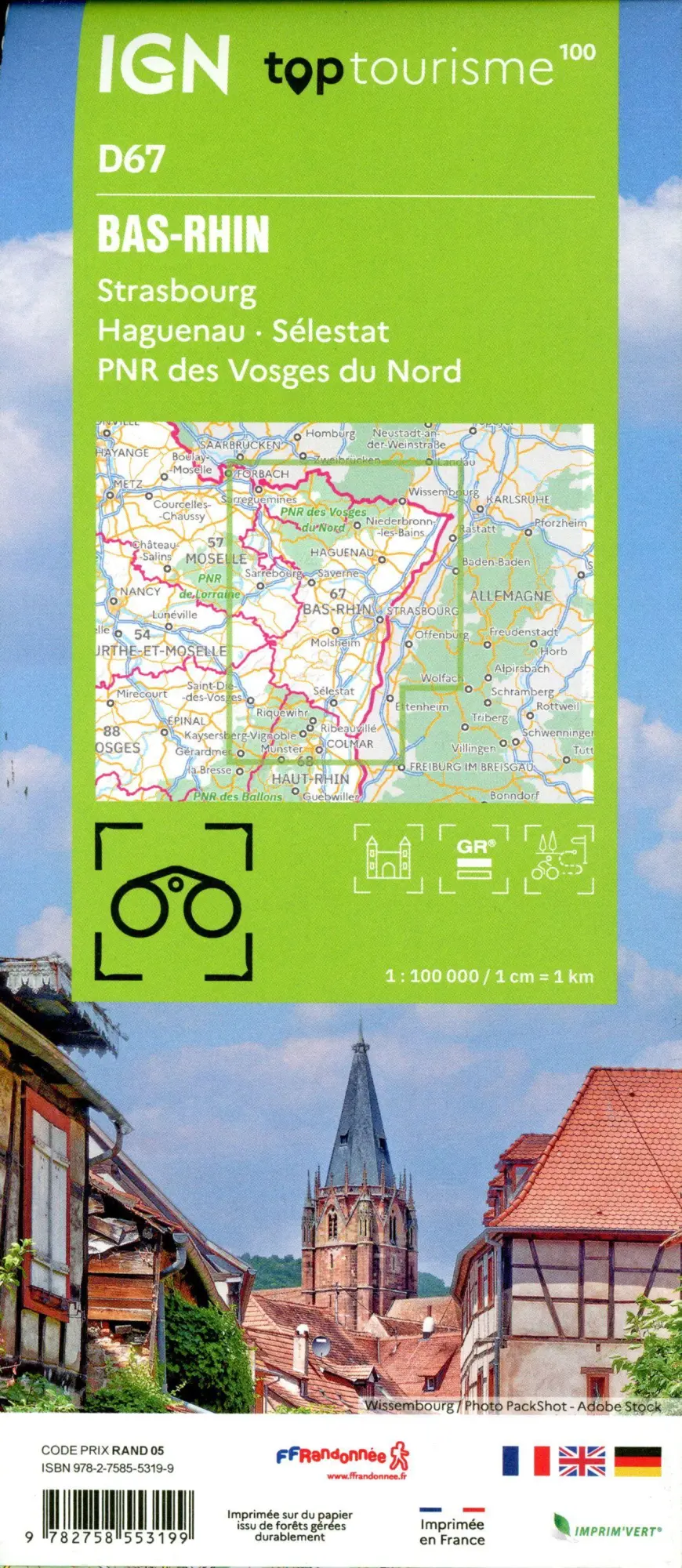 Bild: 9782758553199 | 67 Bas Rhin Strasbourg | 1:100000 | (Land-)Karte | Französisch | 2024