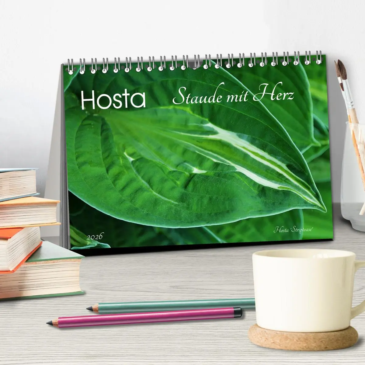 Bild: 9783516033199 | Hosta Staude mit Herz (Tischkalender 2026 DIN A5 quer), CALVENDO...