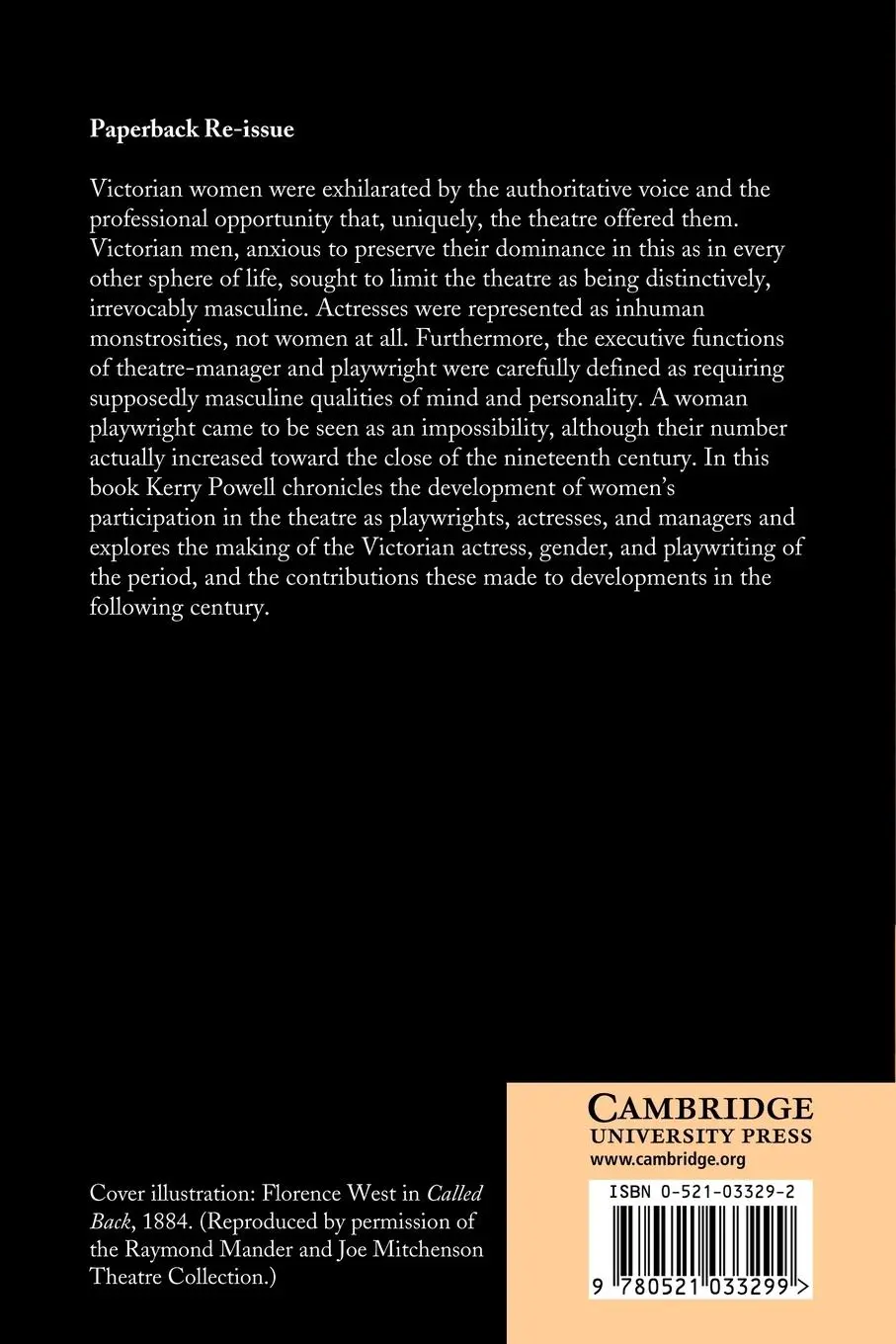 Rückseite: 9780521033299 | Women and Victorian Theatre | Kerry Powell | Taschenbuch | Englisch