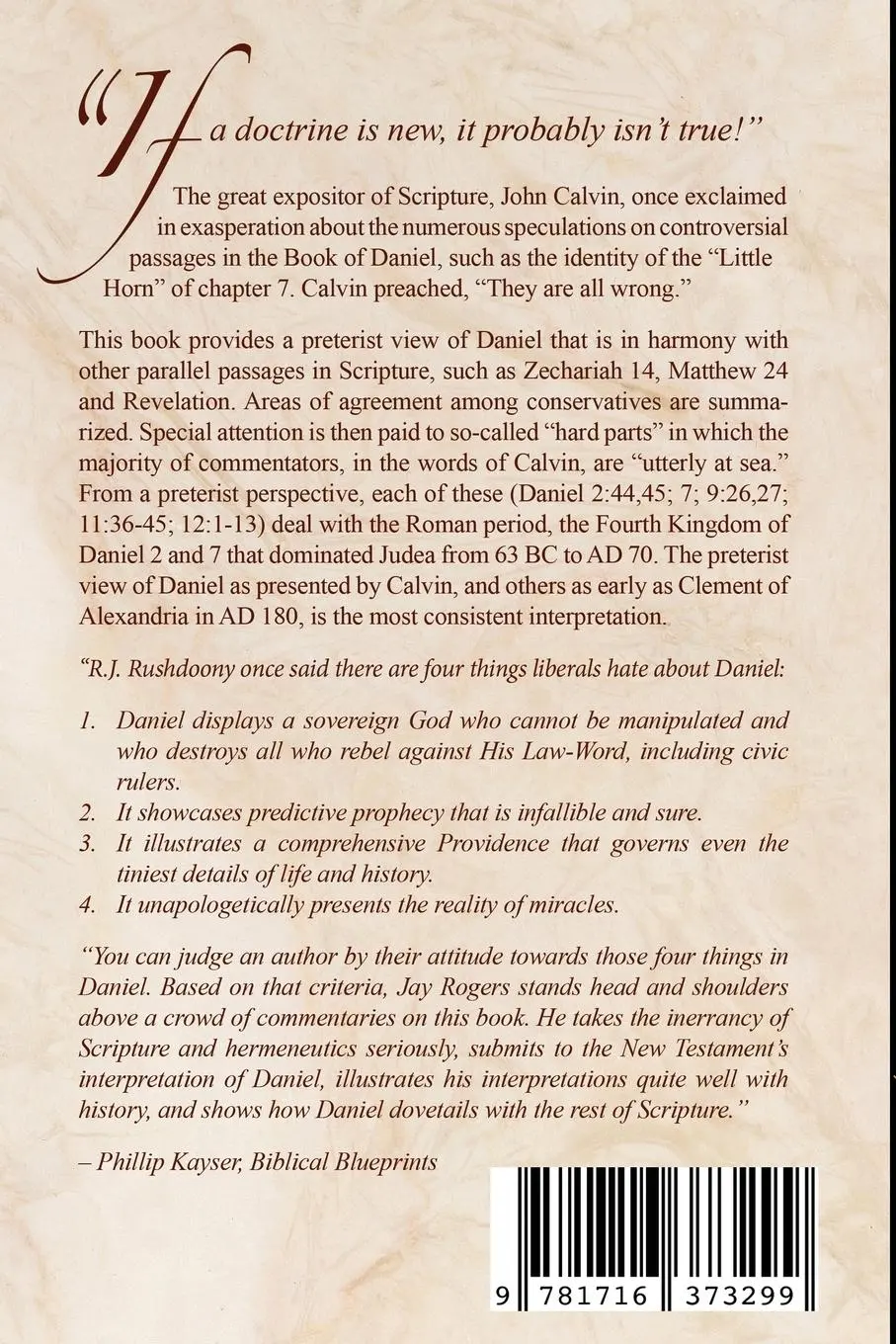 Rückseite: 9781716373299 | The Prophecy of Daniel in Preterist Perspective | Jay Rogers | Buch
