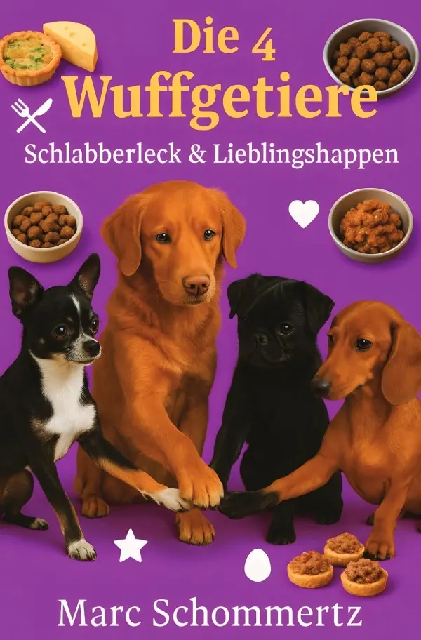 Cover: 9783819753299 | Die 4 Wuffgetiere - Schlabberleck &amp; Lieblingshappen | Marc Schommertz