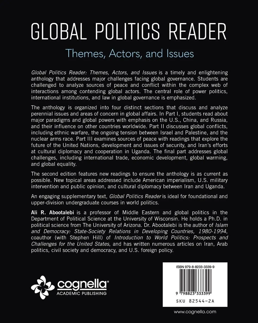 Rückseite: 9798823333399 | Global Politics Reader | Themes, Actors, and Issues | Abootalebi