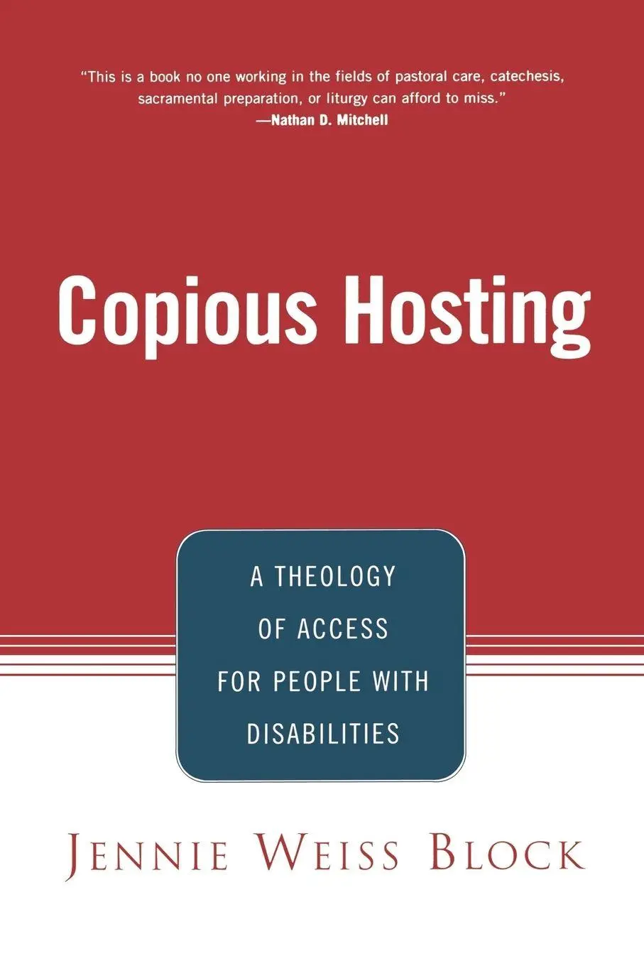 Cover: 9780826413499 | Copious Hosting | Jennie Weiss Block | Taschenbuch | Englisch | 2002