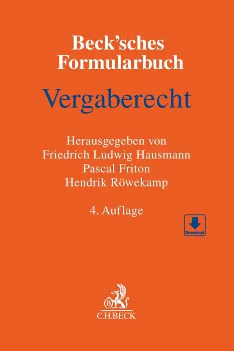 Cover: 9783406803499 | Beck'sches Formularbuch Vergaberecht | Hausmann (u. a.) | Buch | XXII