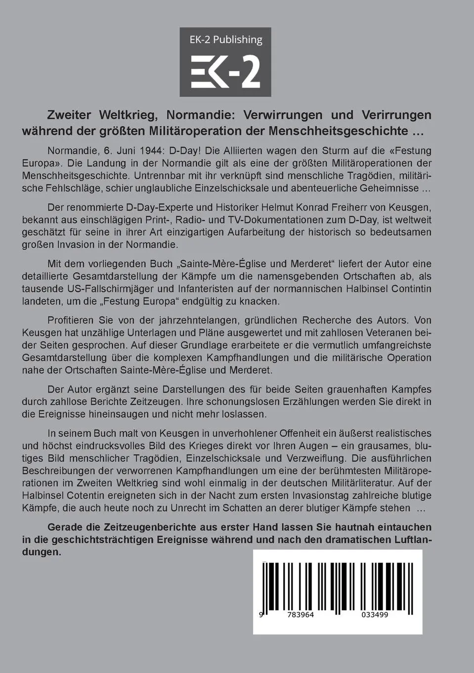 Rückseite: 9783964033499 | Sainte-Mère-Église und Merderet | US-Luftlandeunternehmen, 6. Juni ¿44
