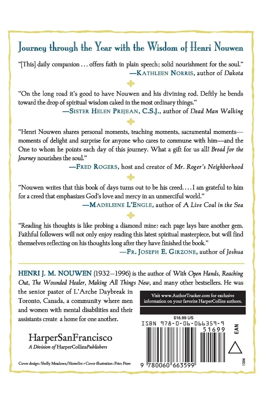 Rückseite: 9780060663599 | Bread for the Journey | A Daybook of Wisdom and Faith | Nouwen | Buch