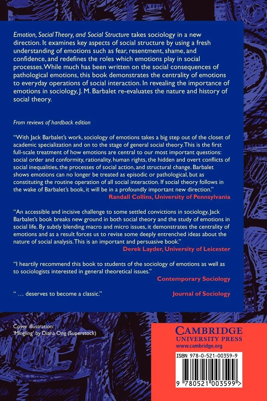 Rückseite: 9780521003599 | Emotion, Social Theory, and Social Structure | J. M. Barbalet | Buch