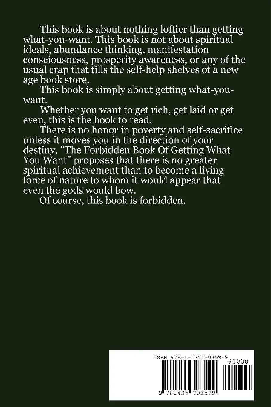 Rückseite: 9781435703599 | The Forbidden Book Of Getting What You Want - Make the World Your...