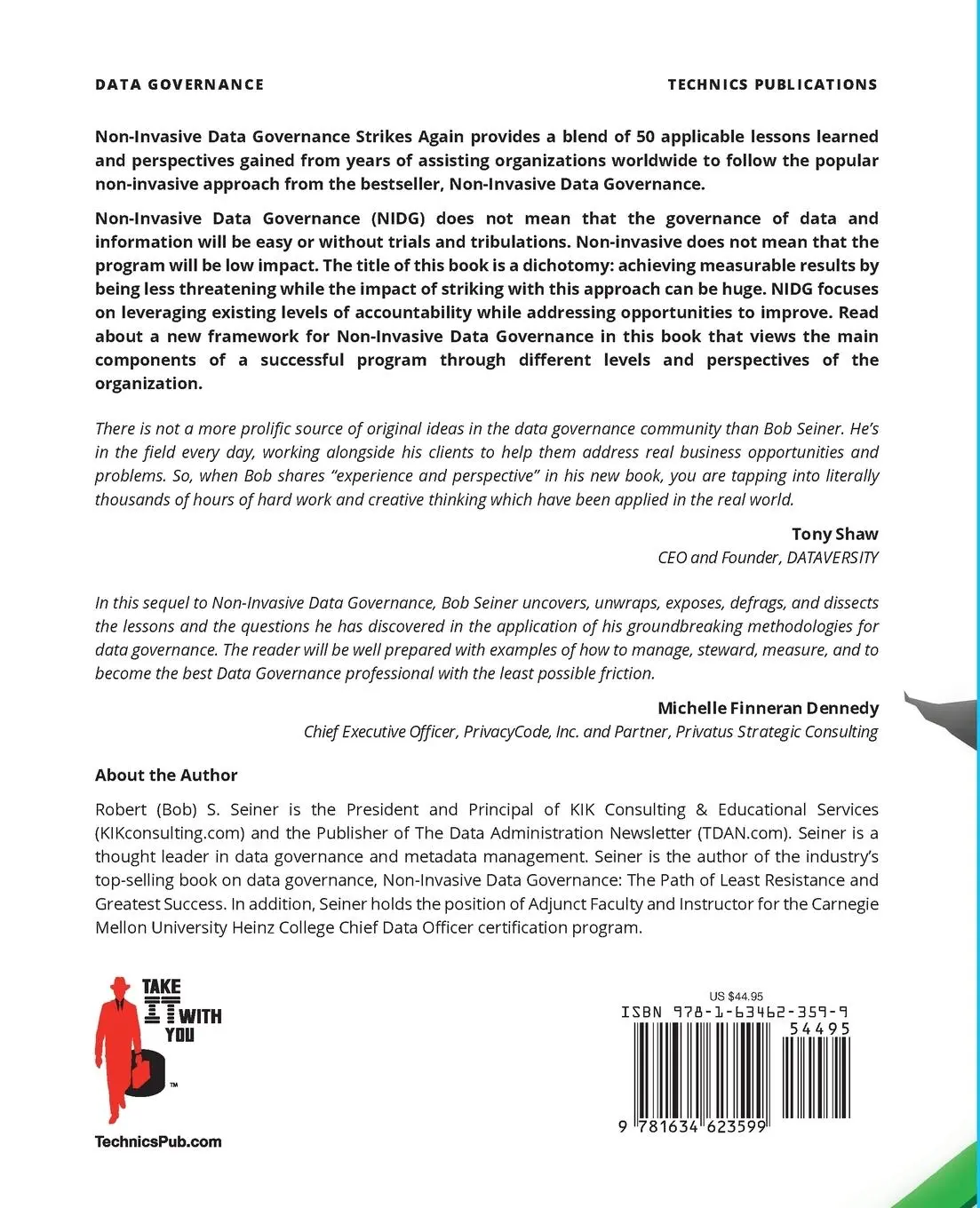 Rückseite: 9781634623599 | Non-Invasive Data Governance Strikes Again | Robert Seiner | Buch