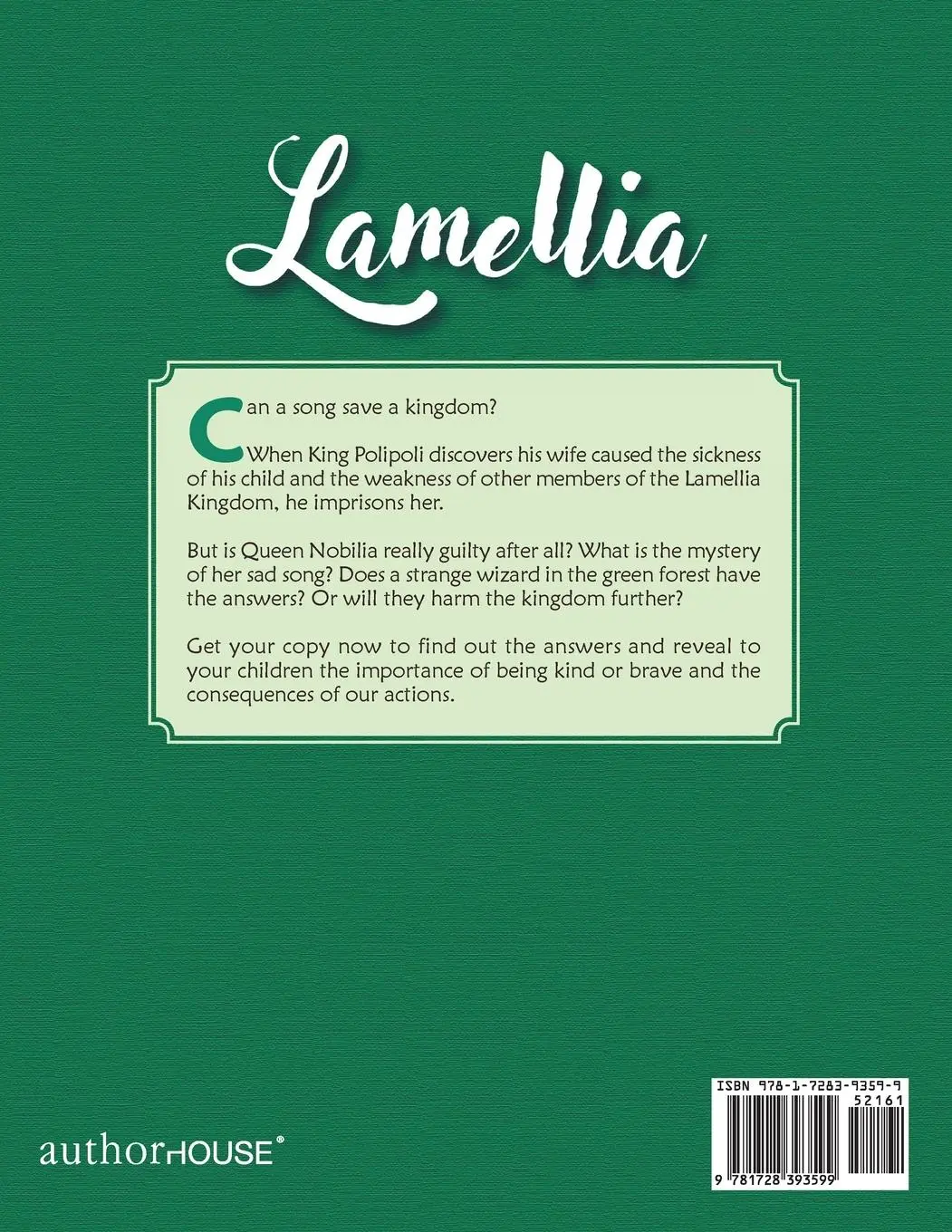 Rückseite: 9781728393599 | Lamellia | The Wizard in the Forest | Gloria D. Gonsalves | Buch