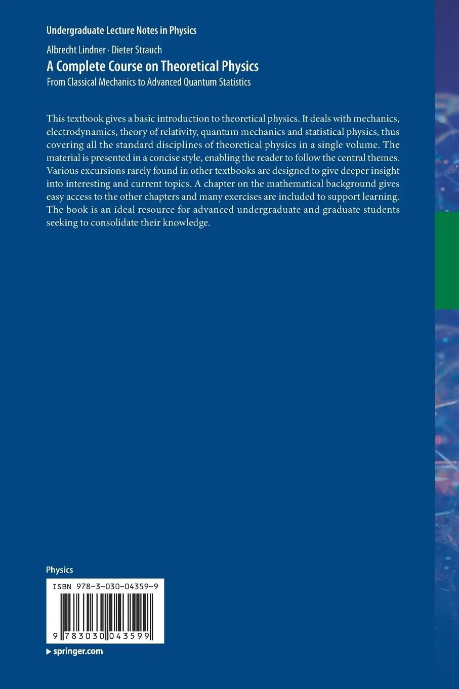 Rückseite: 9783030043599 | A Complete Course on Theoretical Physics | Dieter Strauch (u. a.)