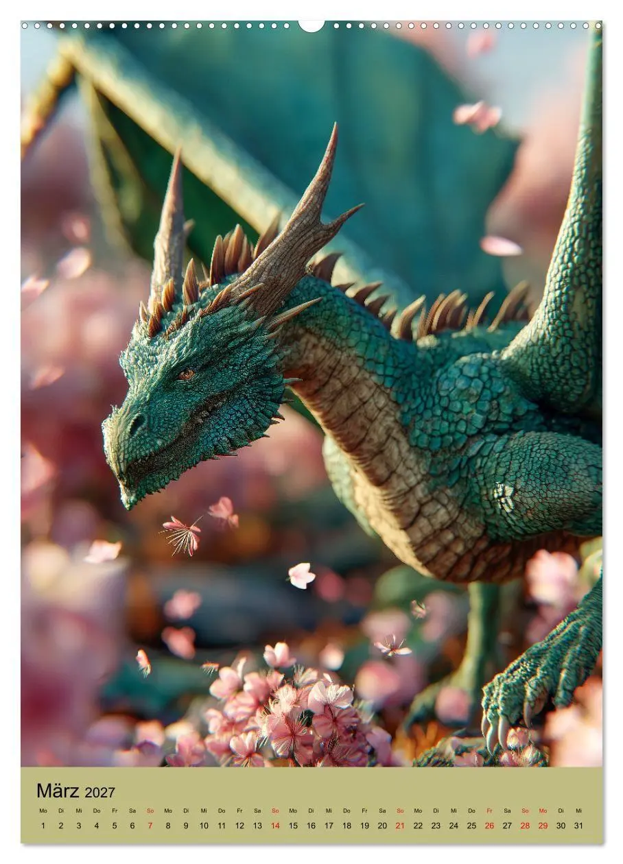 Bild: 9783516853599 | Drachen Kalender - ein Jahr mit mystischen Fabelwesen (Wandkalender...